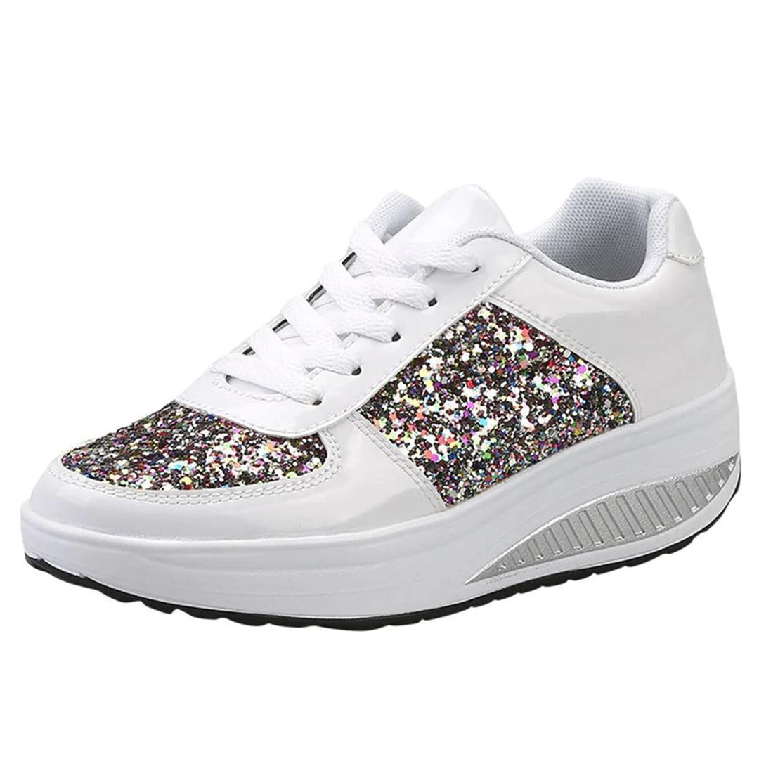 Glitter Platform Sneakers for Women β Stylish & Comfortable Casual Footwear
