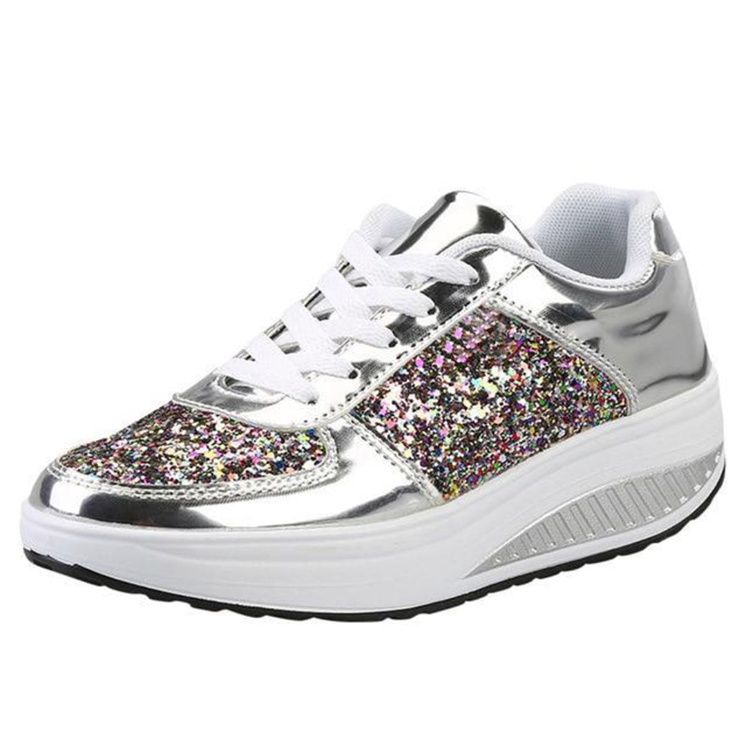 Glitter Platform Sneakers for Women β Stylish & Comfortable Casual Footwear