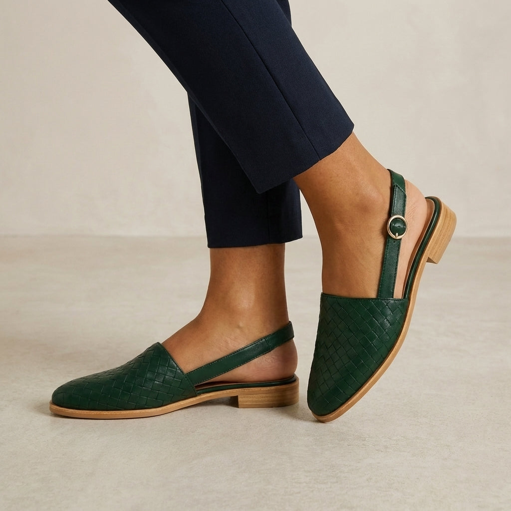 Woven Slingback Loafers β Casual Lightweight Comfort Slip-On Flats