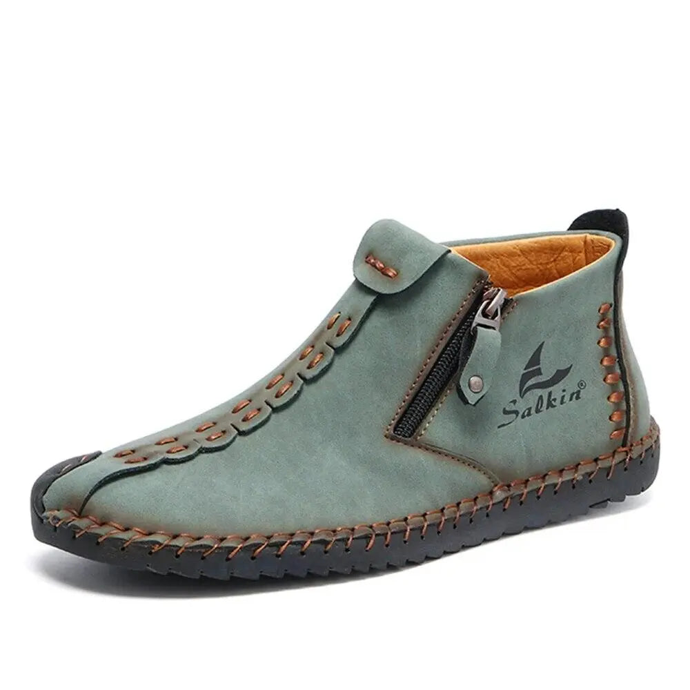Hand-Sewn Ankle Boots for Men β Soft & Comfortable Slip-On Design 3