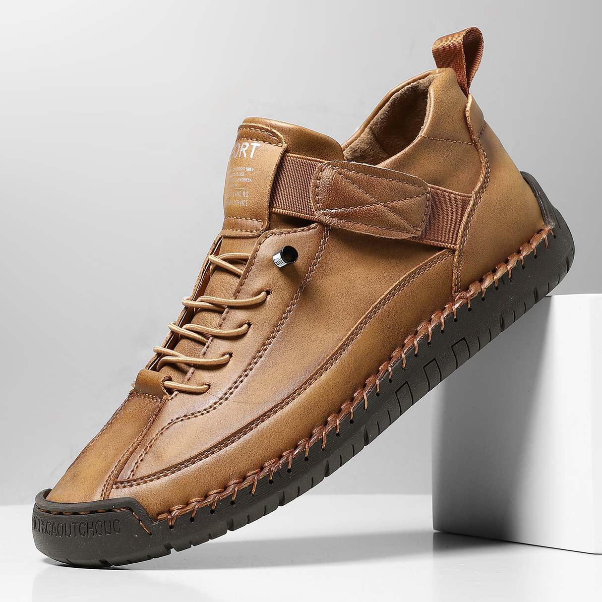 Hand-Stitched Trainers for Men β Soft & Non-Slip Bareroots Footwear