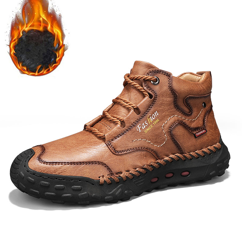 Hand-Stitched Black Ankle Boots for Men β Casual & Comfortable 5