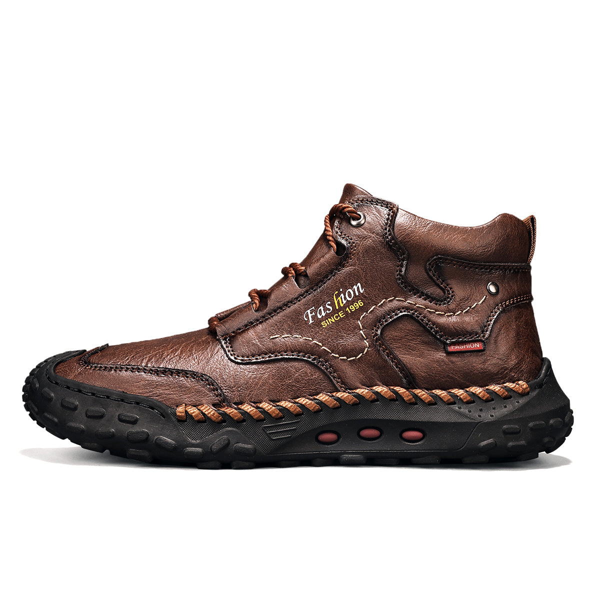 Hand-Stitched Black Ankle Boots for Men β Casual & Comfortable 7