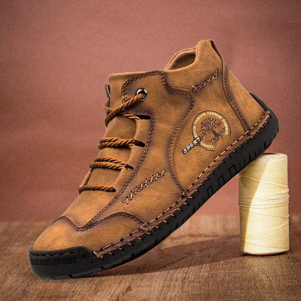 Hand-Stitched Leather Boots for Men β Comfortable & Stylish 1