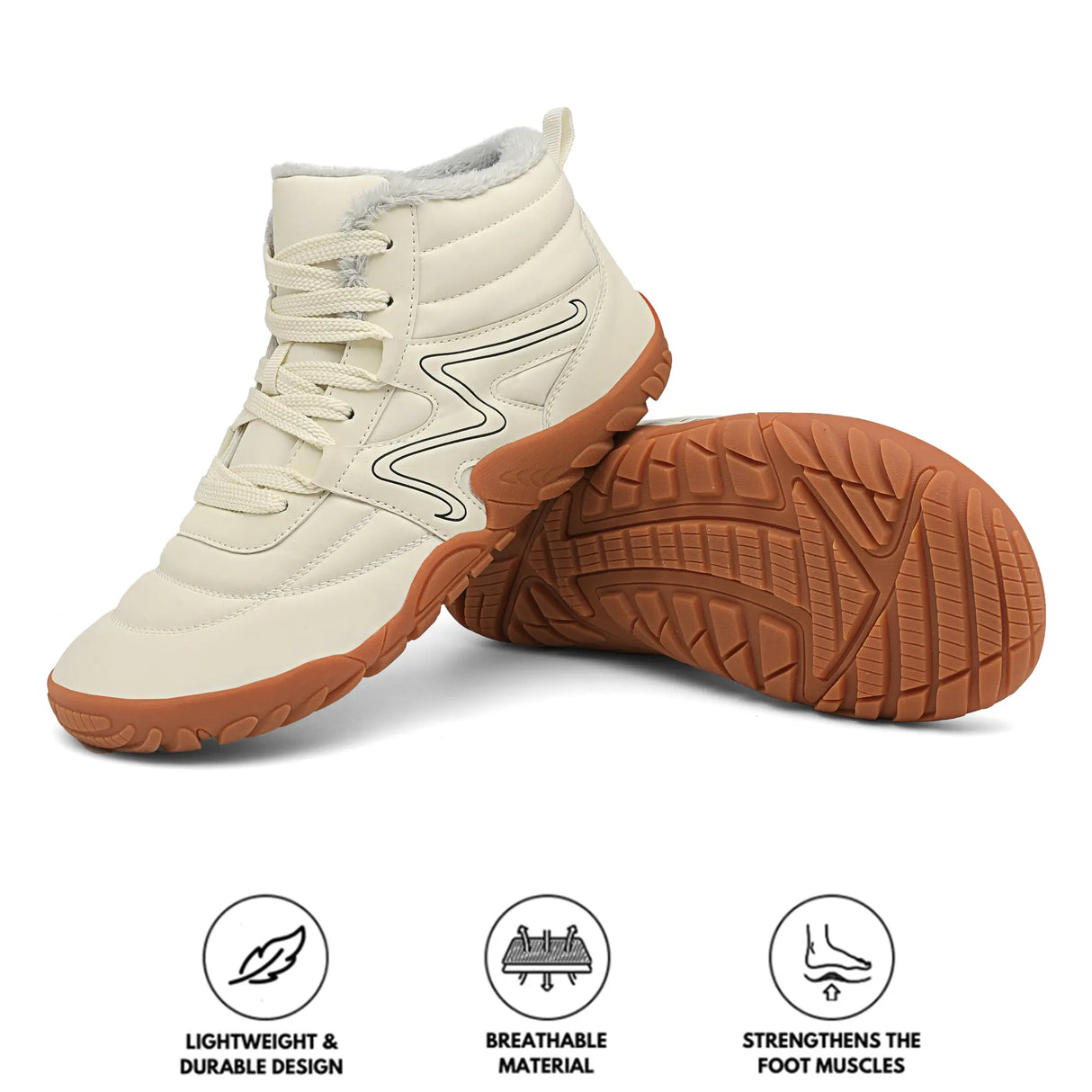 High-Top Waterproof Hiking Boots for Men β Comfortable & Supportive for Winter Adventures 0