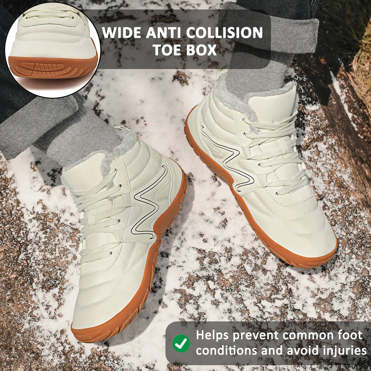 High-Top Waterproof Hiking Boots for Men β Comfortable & Supportive for Winter Adventures 5