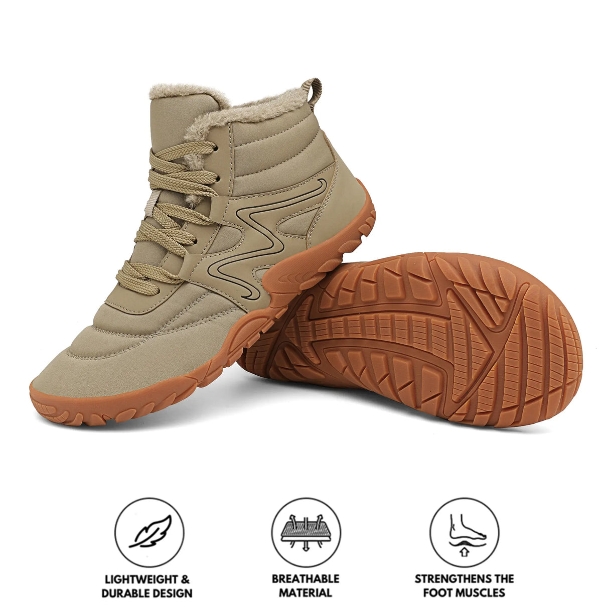 High-Top Waterproof Hiking Boots for Men β Comfortable & Supportive for Winter Adventures 7
