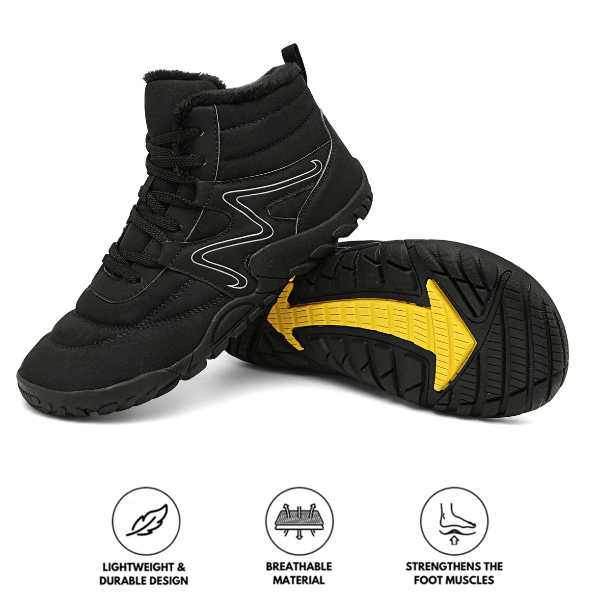 High-Top Waterproof Hiking Boots for Men β Comfortable & Supportive for Winter Adventures 8