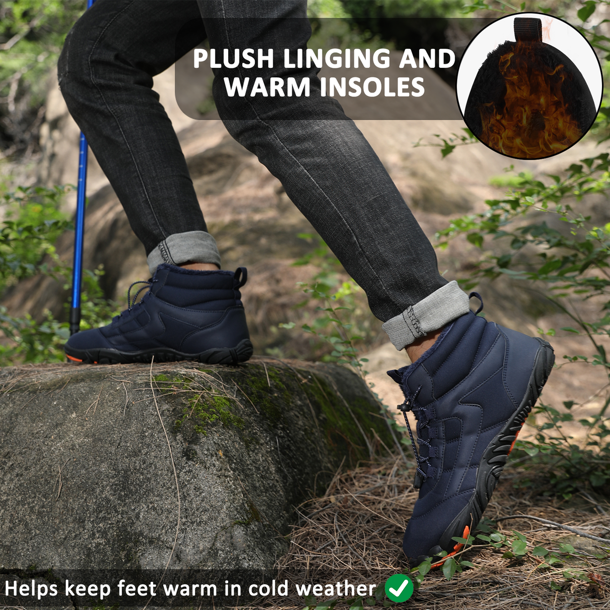 Insulated Hiking Shoes for Unisex – Comfortable & Waterproof Design 2