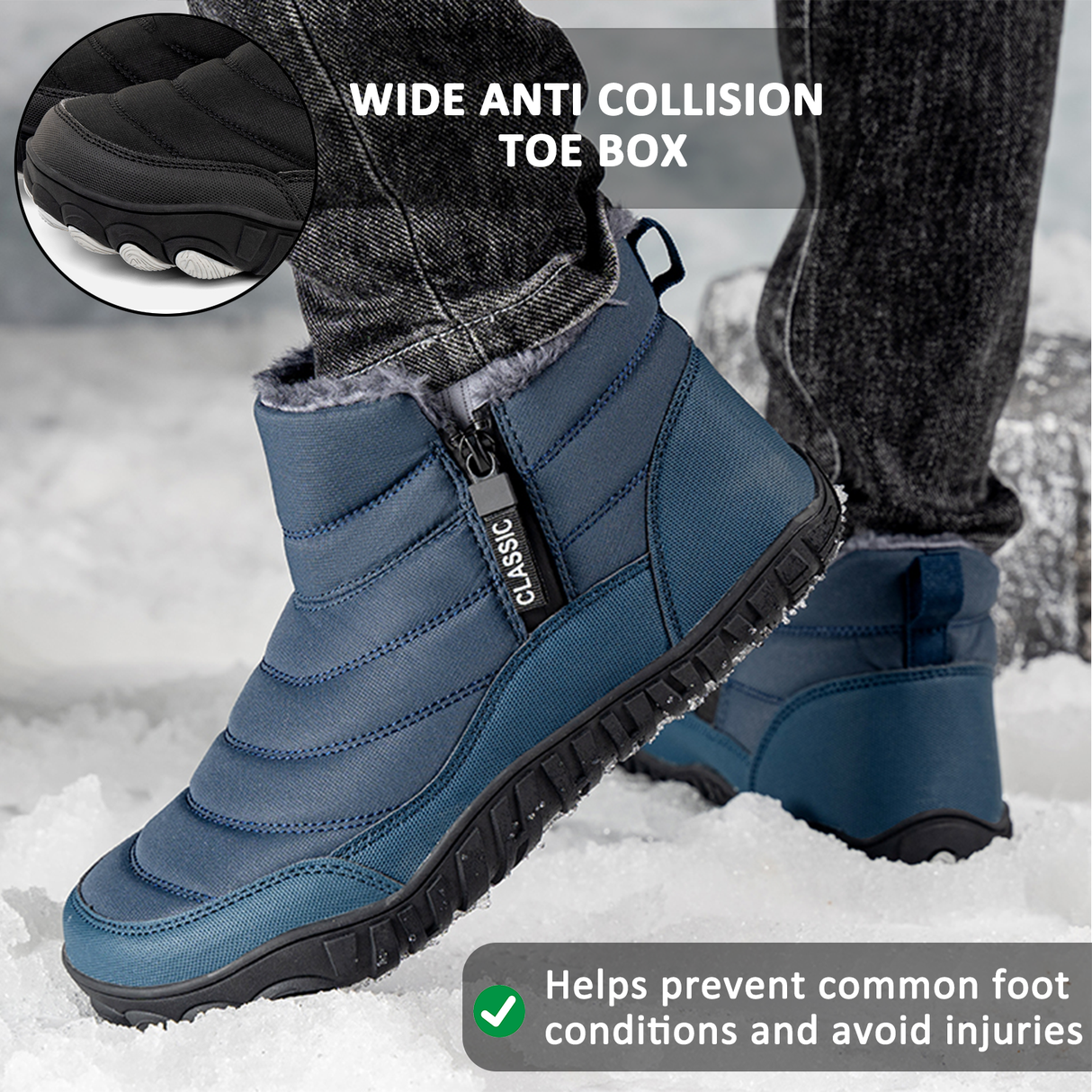 Insulated Snow Boots for Men β Waterproof & Non-Slip Comfort 5