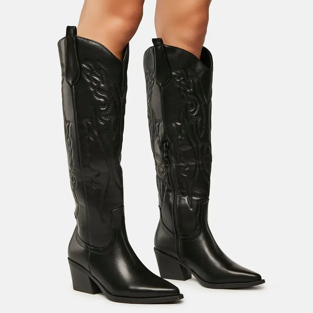 Knee High Western Boots for Women β Vintage Style & Comfortable Fit