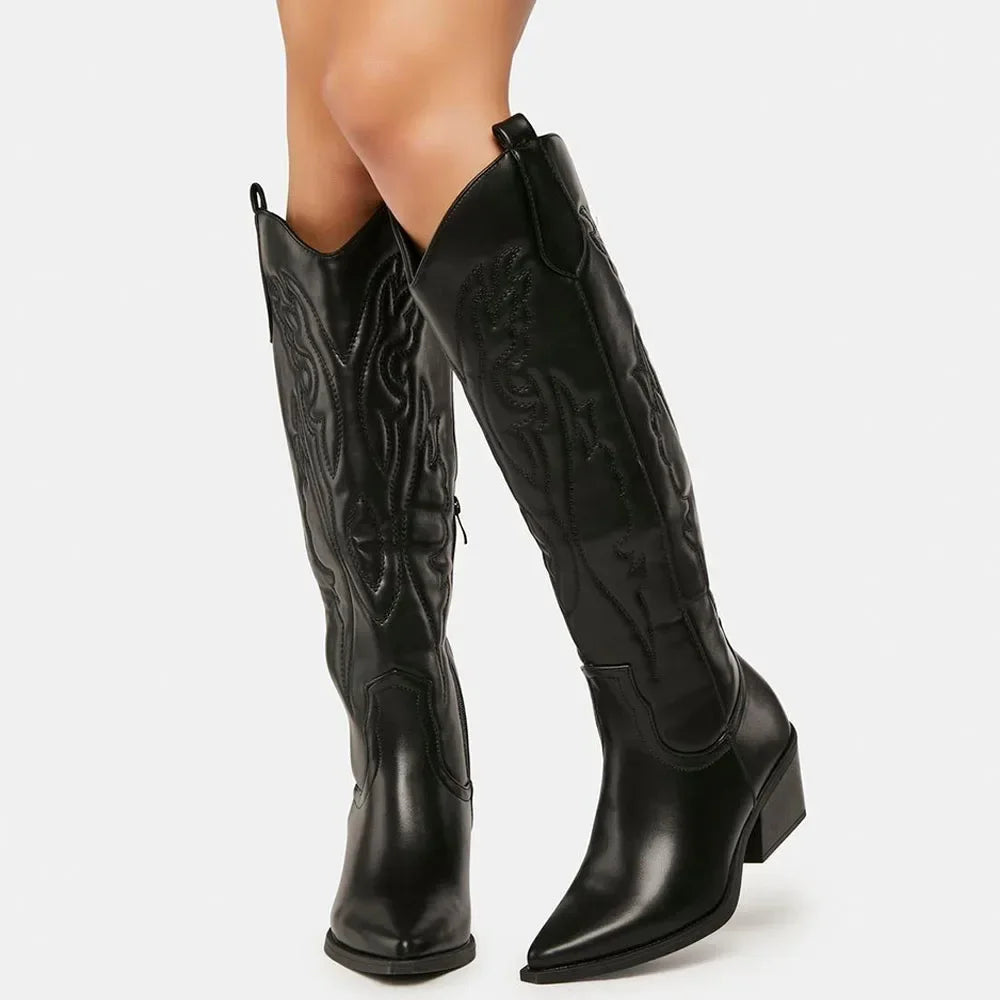 Knee High Western Boots for Women β Vintage Style & Comfortable Fit