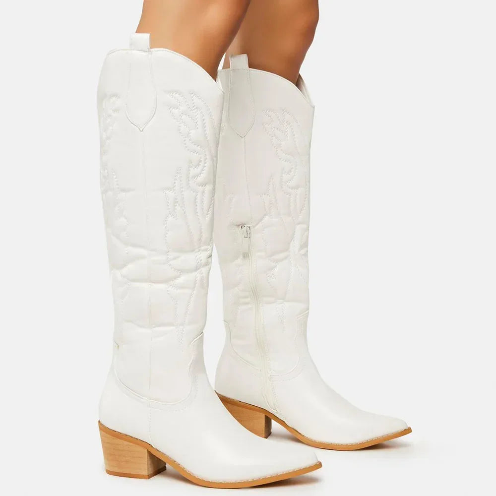 Knee High Western Boots for Women β Vintage Style & Comfortable Fit