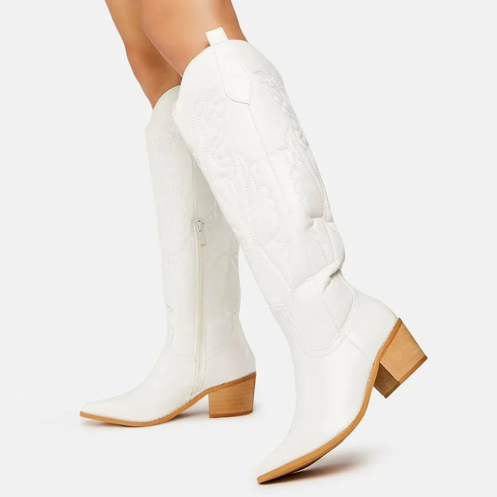 Knee High Western Boots for Women β Vintage Style & Comfortable Fit