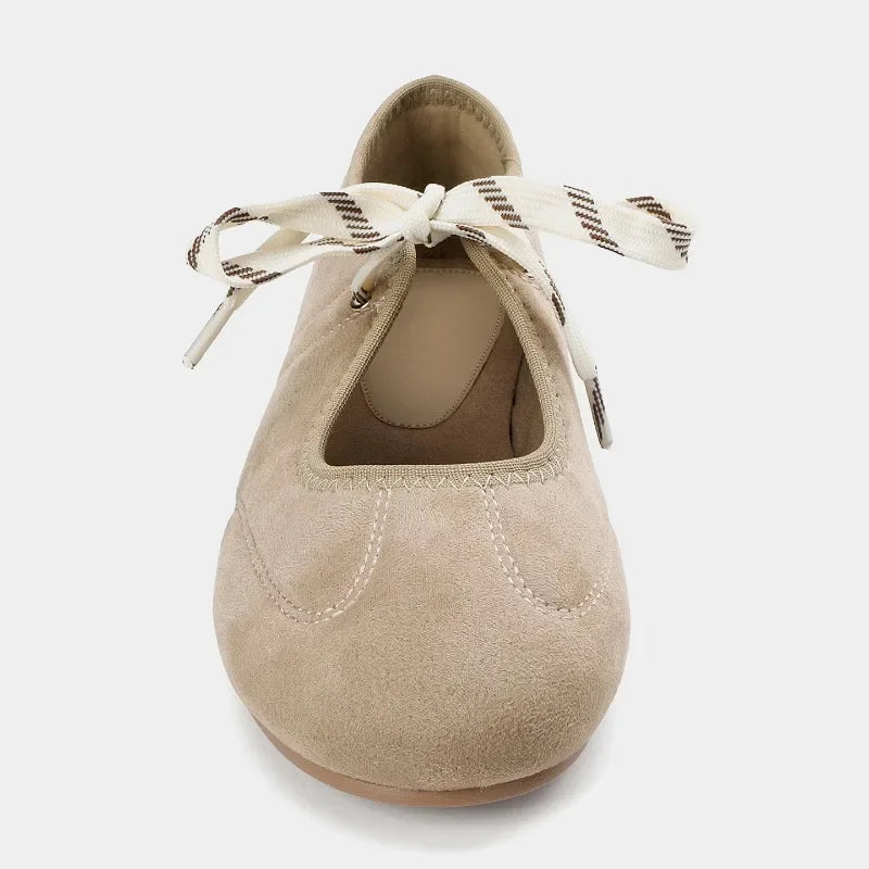 Lace-Up Ballet Flats for Women β Stylish & Comfortable