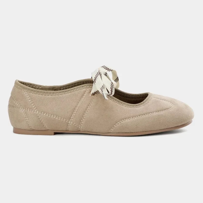 Lace-Up Ballet Flats for Women β Stylish & Comfortable