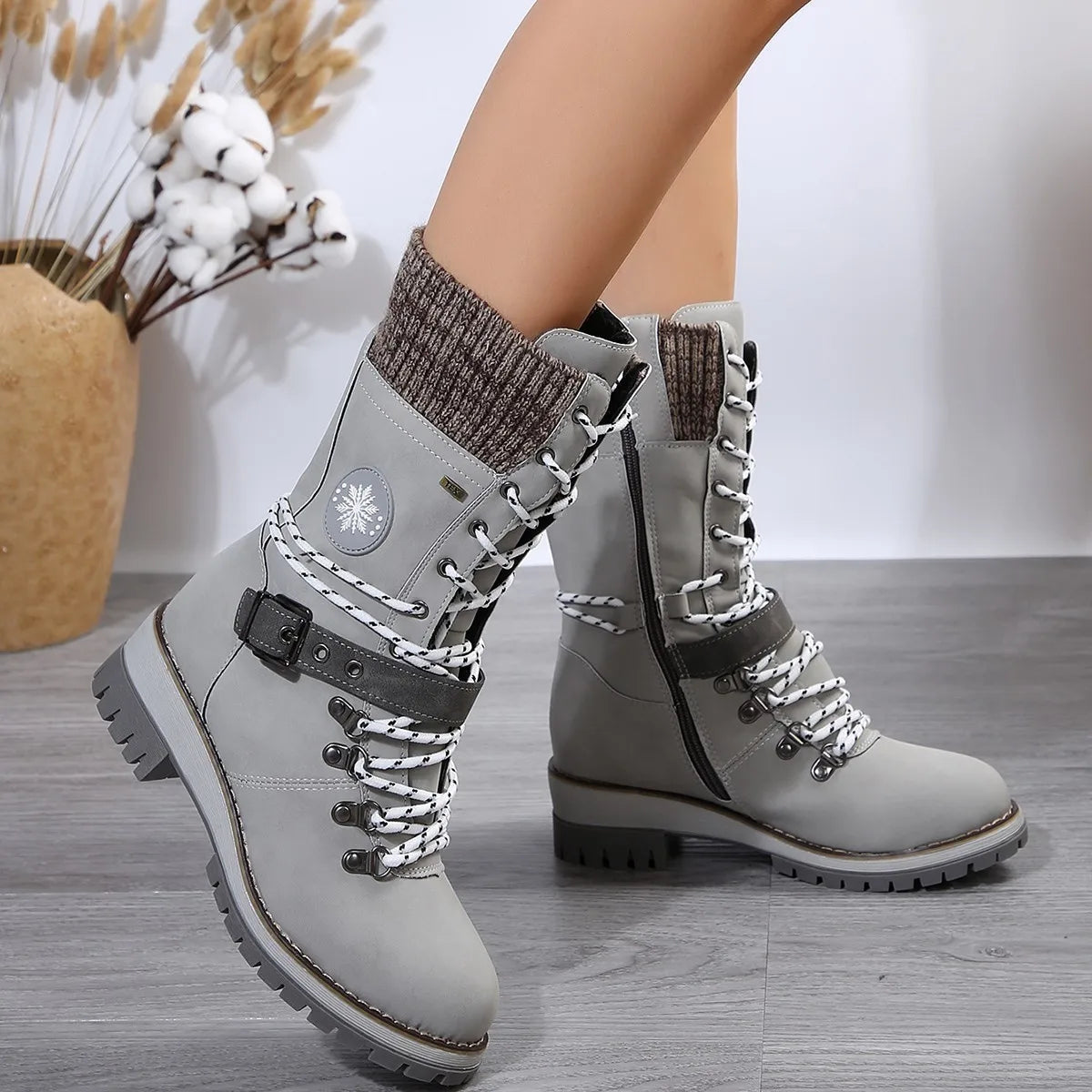 Lace-Up Winter Boots for Women β Stylish & Cozy Comfort