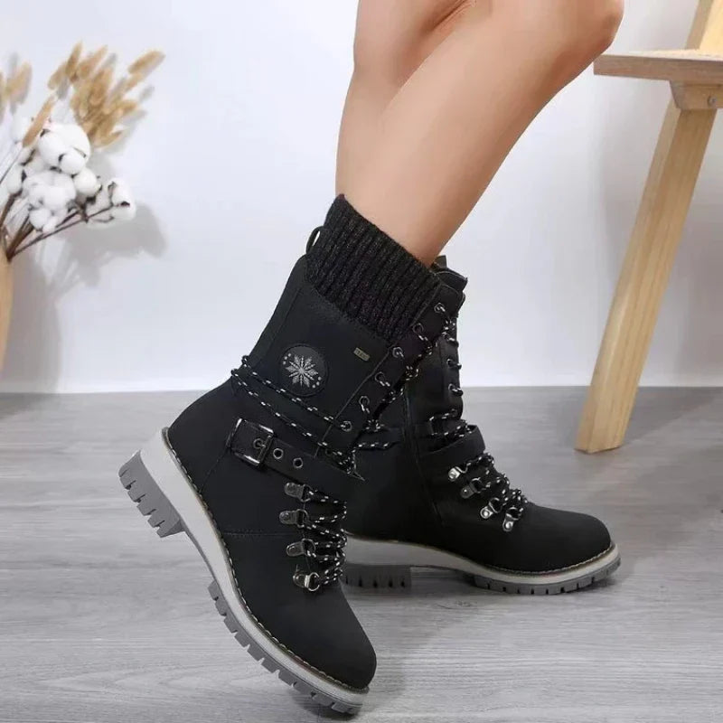 Lace-Up Winter Boots for Women β Stylish & Cozy Comfort