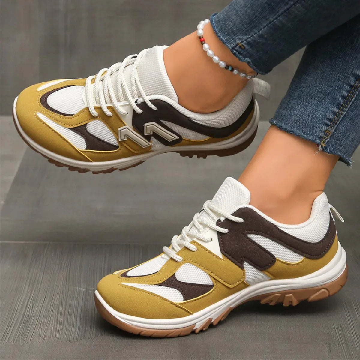 Lace-Up Thick-Soled Sneakers for Women β Stylish & Comfortable Everyday Wear 2