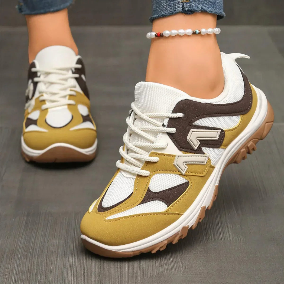 Lace-Up Thick-Soled Sneakers for Women β Stylish & Comfortable Everyday Wear 3