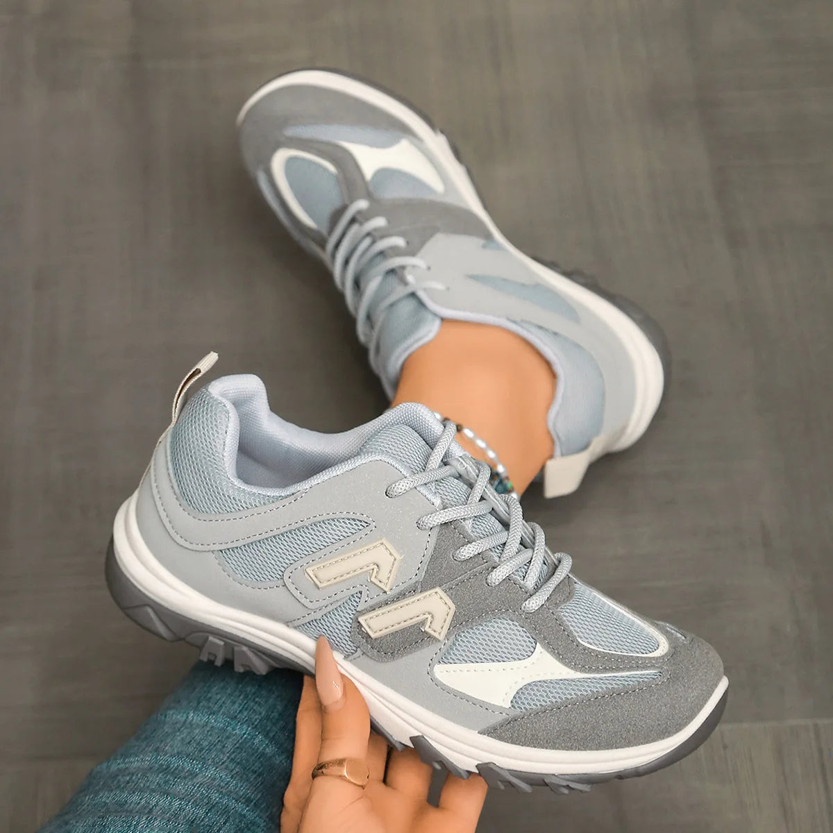 Lace-Up Thick-Soled Sneakers for Women β Stylish & Comfortable Everyday Wear 5