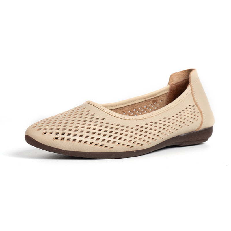 Laser-Cut Ballet Flats for Women β Breathable & Flexible Comfort