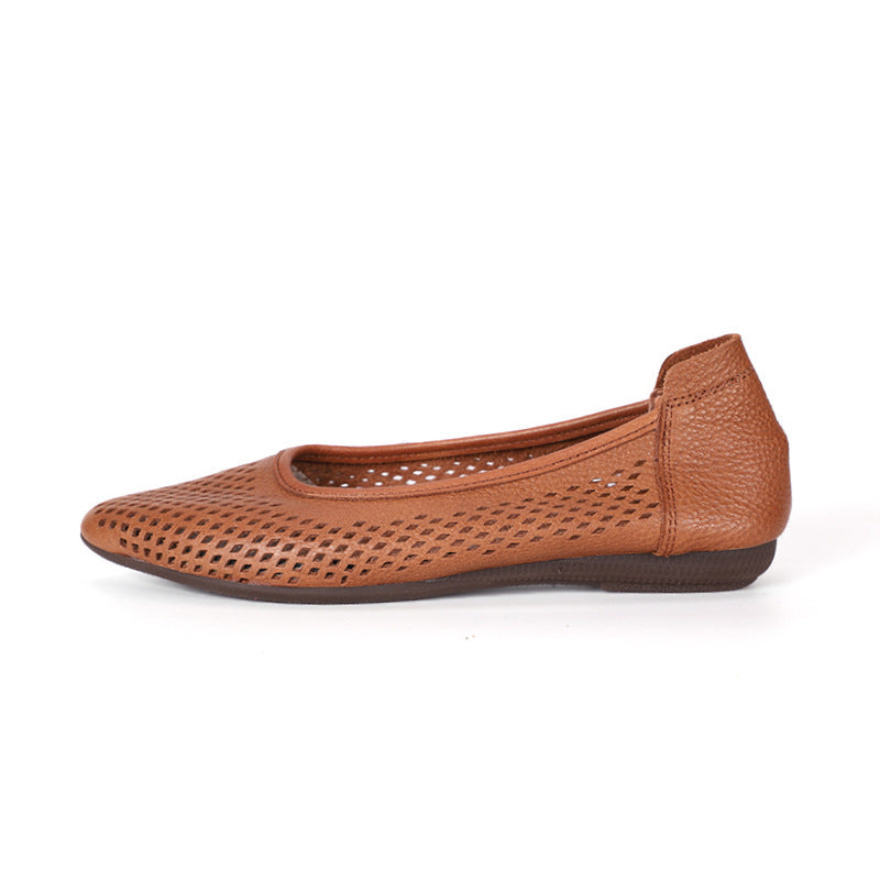 Laser-Cut Ballet Flats for Women β Breathable & Flexible Comfort