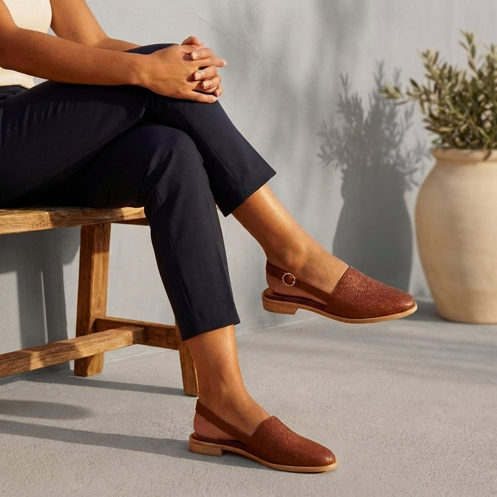 Woven Slingback Loafers β Casual Lightweight Comfort Slip-On Flats