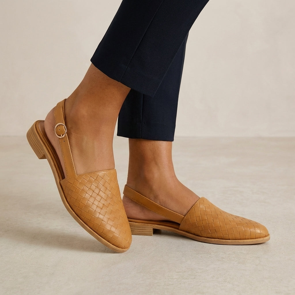 Woven Slingback Loafers β Casual Lightweight Comfort Slip-On Flats