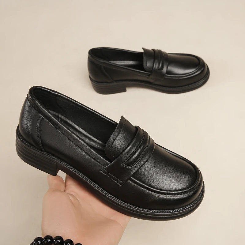 Lightweight Black Penny Loafers for Women β Effortless Style & Comfort