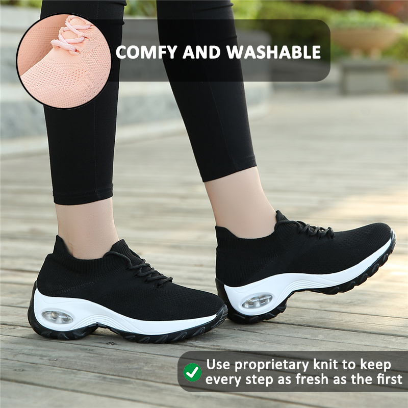 Lightweight Flying Knit Sneakers for Women β Breathable & Versatile Comfort 1