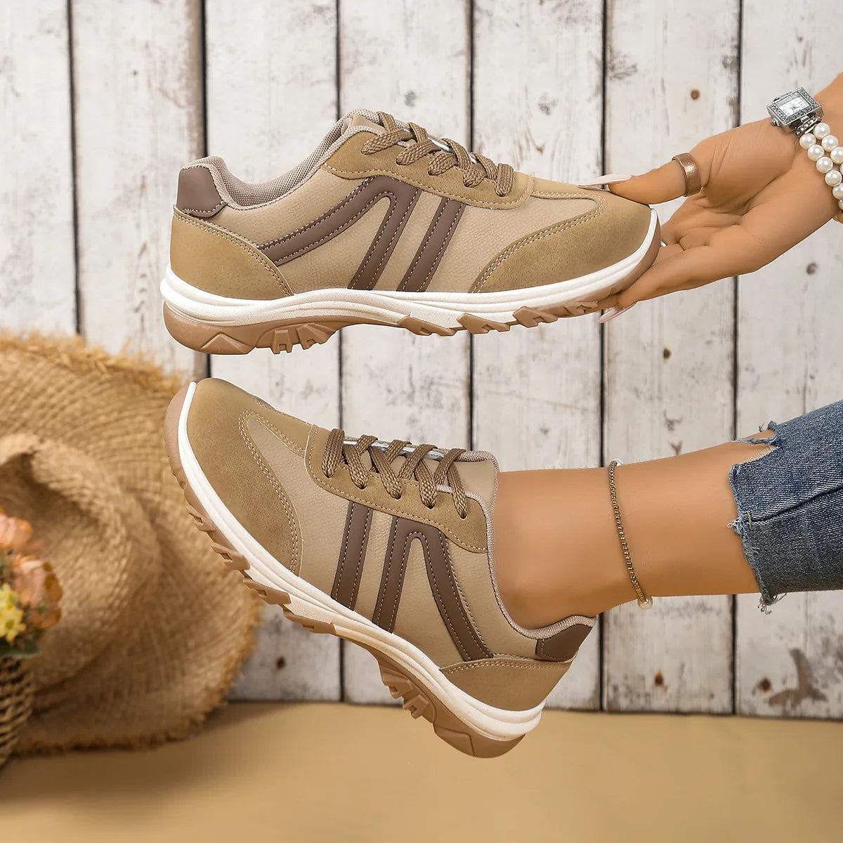 Lightweight White Sneakers for Women β Stylish & Comfortable Walking Shoes 0