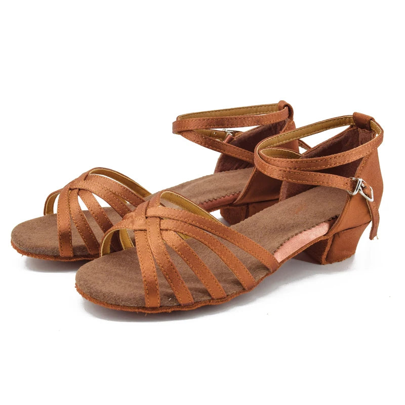 Low Heel Latin Dance Shoes for Girls β Comfortable & Stylish