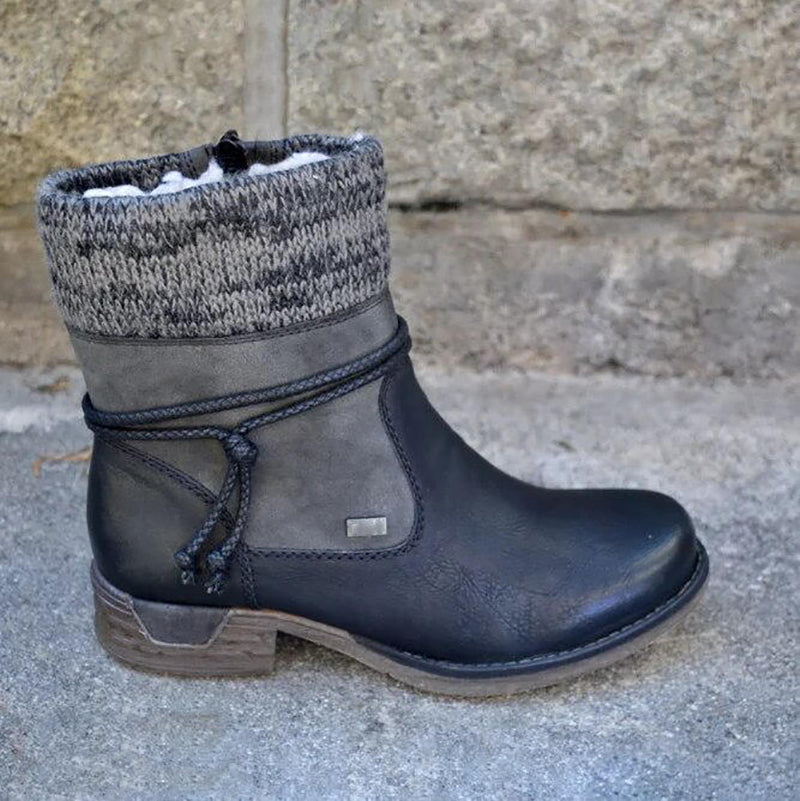 Low Heel Retro Boots for Women β Stylish & Cozy Comfort