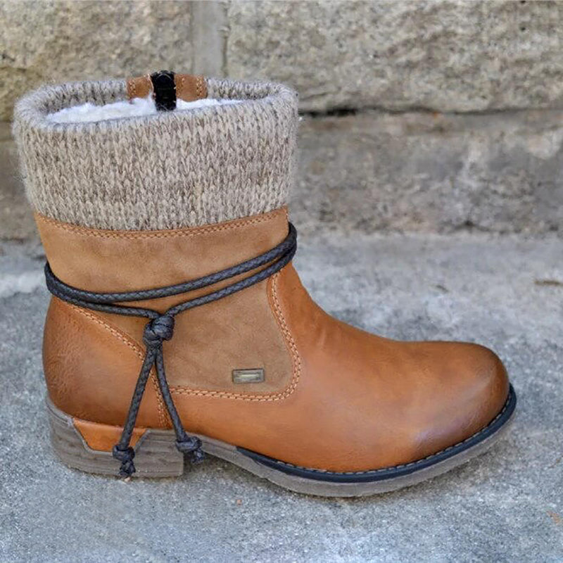 Low Heel Retro Boots for Women β Stylish & Cozy Comfort