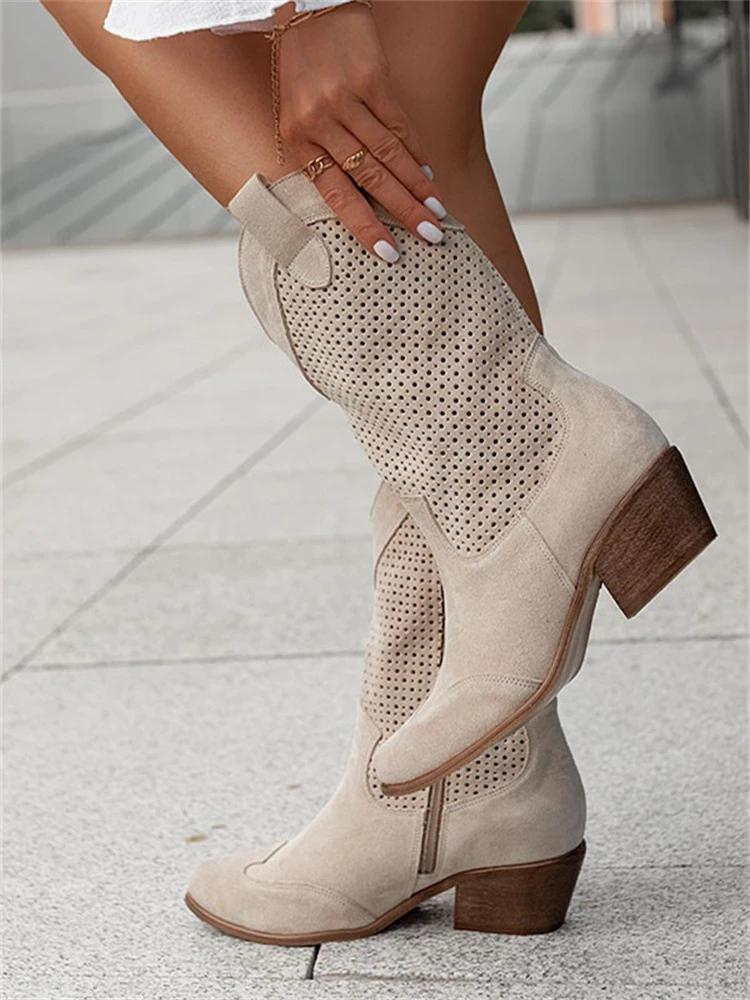 Medium Heel Cowboy Boots for Women β Chic & Versatile Style