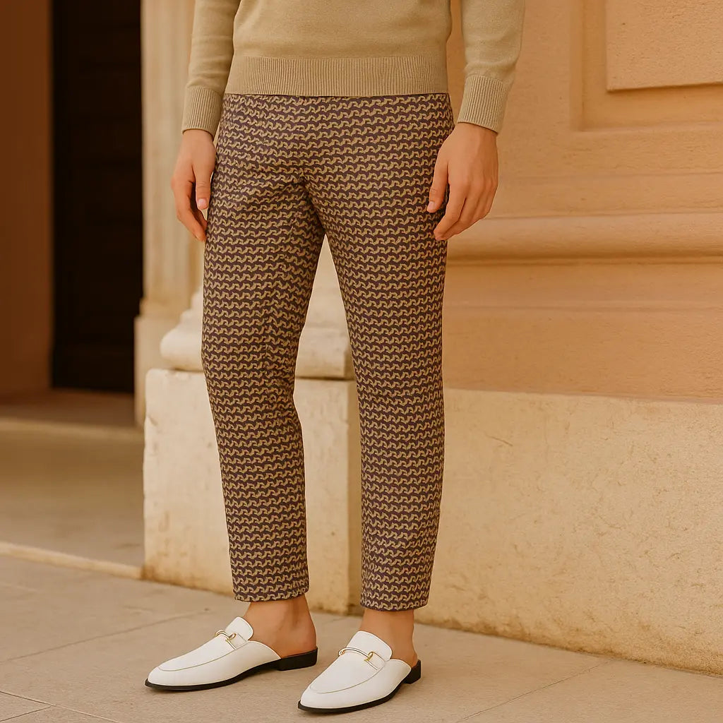 Men Old Money Brogue Mule Loafers Leather Slip On