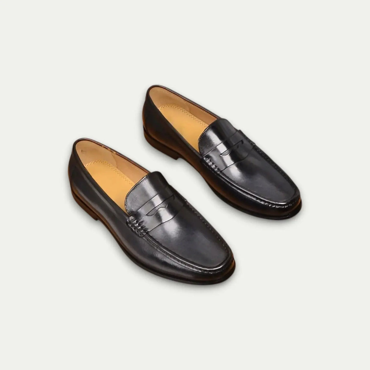 Men Old Money Leather Penny Loafers