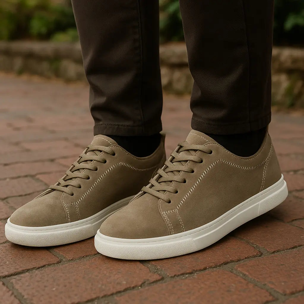 Men Waterproof Leather Casual Sneakers