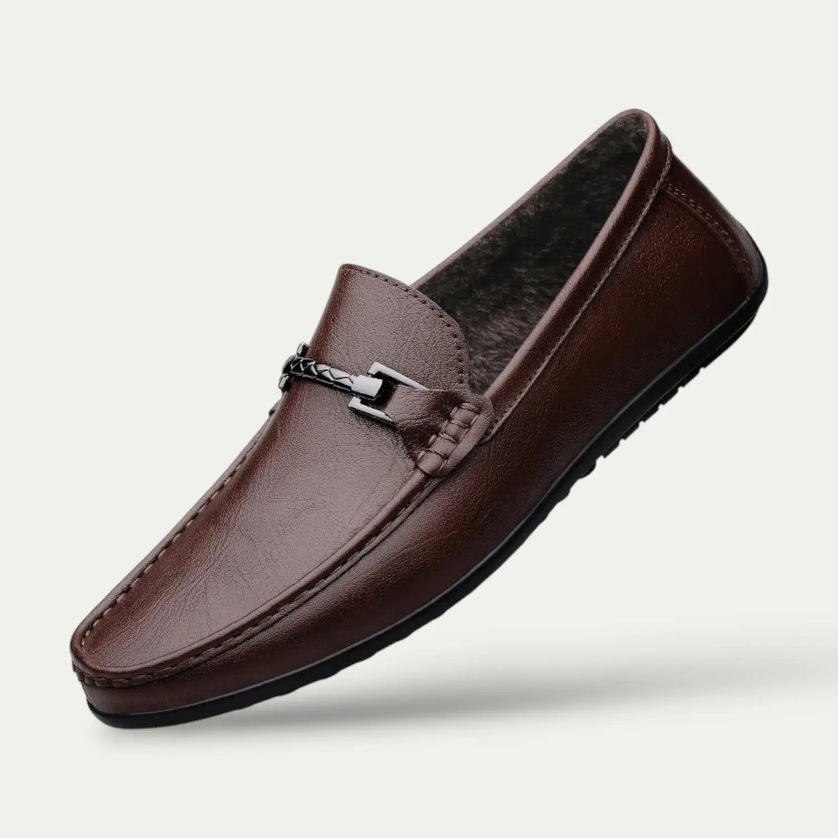 Mens Genuine Leather Old Money Loafers Soft Slip On