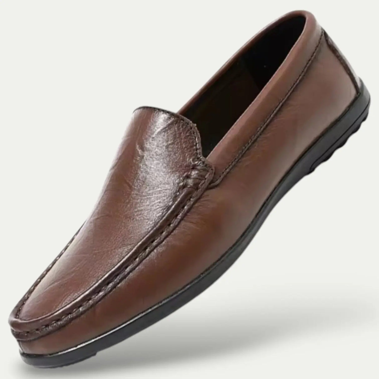 Mens Old Money Genuine Leather Slip On Loafers