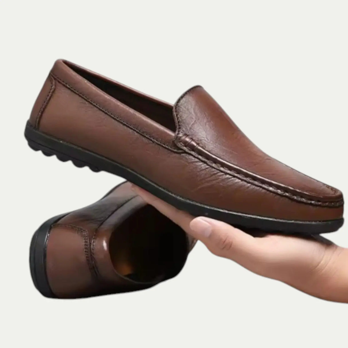 Mens Old Money Genuine Leather Slip On Loafers