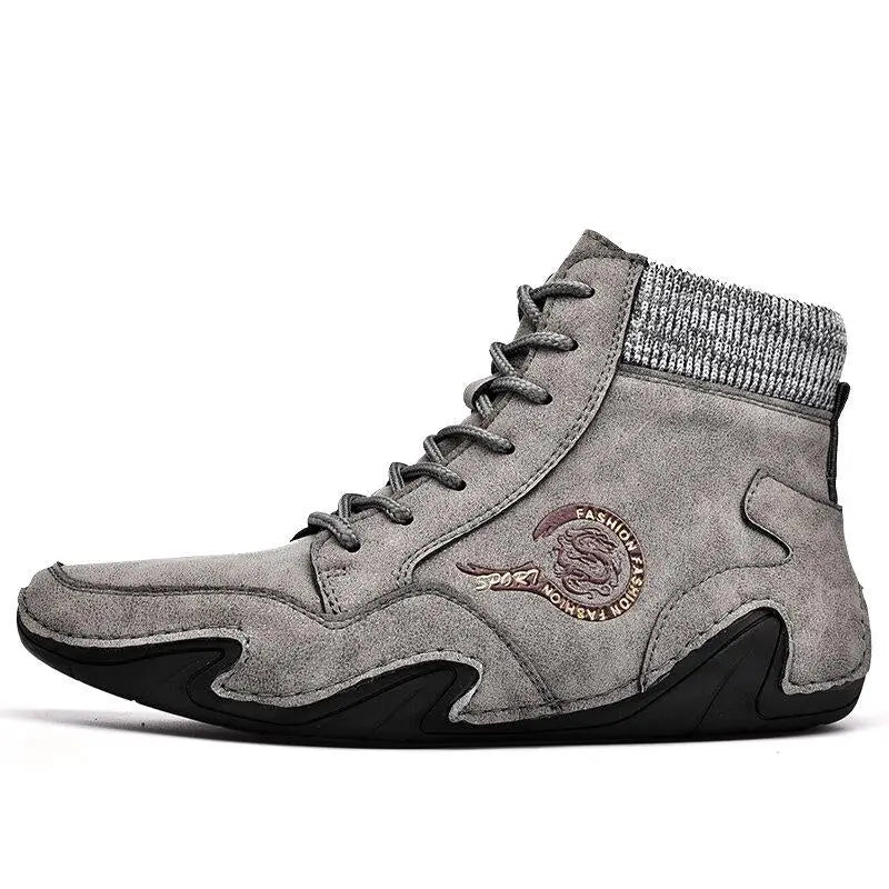 Microfiber Leather Sock Boots for Men β Comfortable & Versatile Style 7