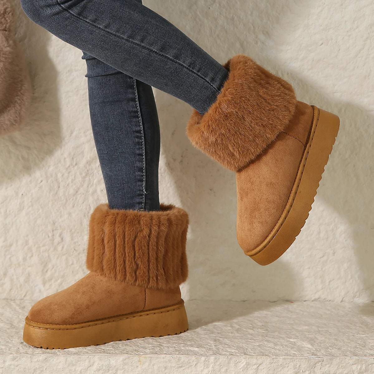 Mid-Calf Snow Boots for Women β Stylish & Warm Comfort