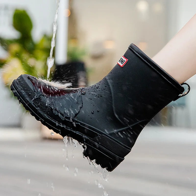 Mid-Cut Waterproof Rain Boots for Women β Stylish & Functional