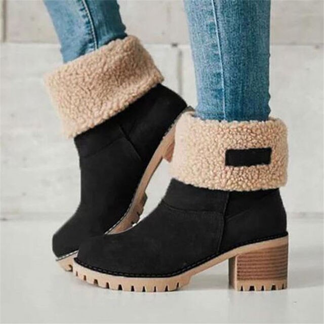 Mid-Tube Snow Boots for Women β Stylish & Versatile Winter Wear