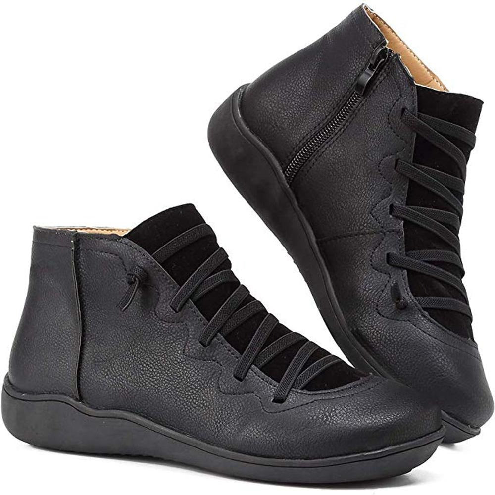 Minimalist Lace-Up Ankle Boots for Women β Effortless Style & Comfort