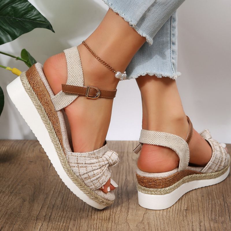 Open Toe Wedge Sandals for Women – Chic Espadrille Style & Comfortable Fit
