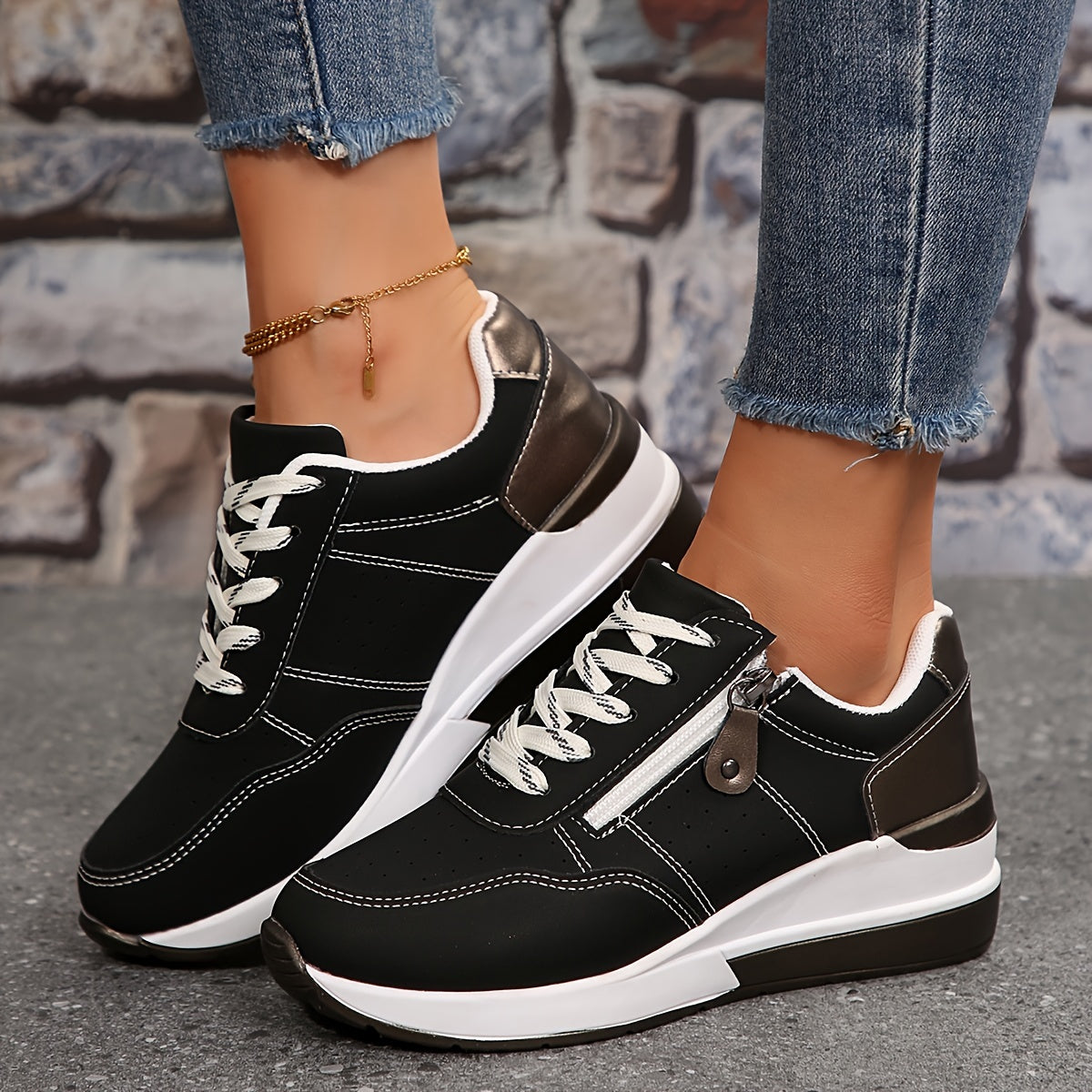 Perforated Low-Top Sneakers for Women β Stylish & Comfortable