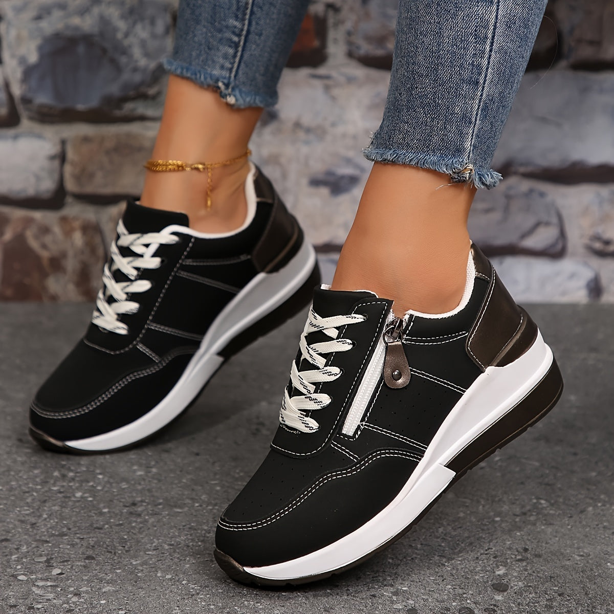 Perforated Low-Top Sneakers for Women β Stylish & Comfortable